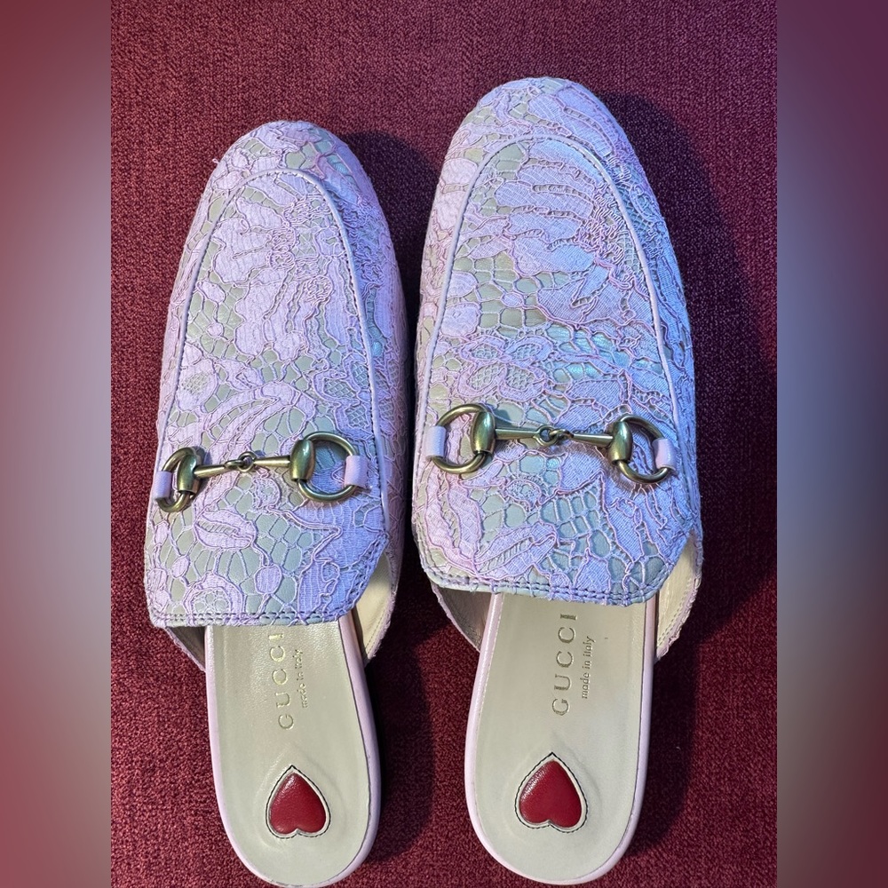 Gucci women Princetown slippers pink size 7 - Picture 2 of 5